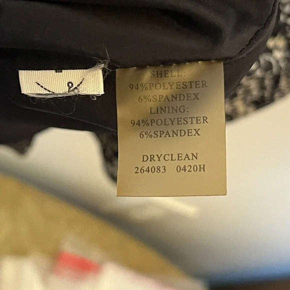 Ann Taylor Women's Sz 14 Sheath Dress Ruched Snakeskin Print Black & Tan Career - Picture 8 of 8